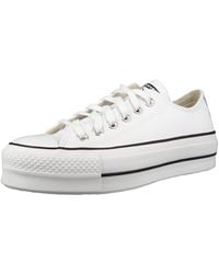 Converse - Chuck Taylor All Star Platform Clean Leather 561680C - Lyst
