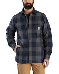 Carhartt - Flannel Relaxed Fit Sherpa-Lined Shirt - Lyst