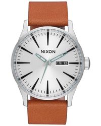 Nixon - S Analogue Quartz Watch With Leather Strap A105-2853-00 - Lyst