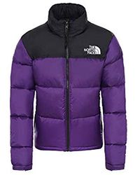 The North Face Purple And Black Down 1996 Retro Nuptse Jacket