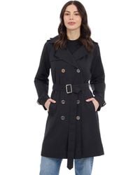 Michael Kors - Double Button Trench Coat With Belt And Detachable Hood - Lyst