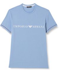 Emporio Armani - Crew Neck T-shirt Underlined Logo T Shirt - Lyst