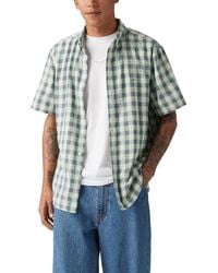 Levi's - Short Sleeve Authentic Button-down Shirt Xavier Plaid Vintage Indigo X Multi Colour L - Lyst