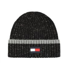 Tommy Hilfiger - Rubber Flag Patch Tipped Rib Cuff Hat - Lyst