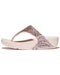Fitflop - Lulu Multi-tonal Glitter Toe-post Sandals - Lyst