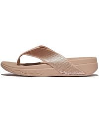 Fitflop - Surfa Sequin Toe-post Sandals Wedge - Lyst
