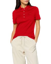 Lacoste - Polo Slim Fit Rouge 40 - Lyst