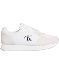 Calvin Klein - Jeans Runner Laceup Sok Mg Nylon Mix Yw0yw01644 Low Top - Lyst