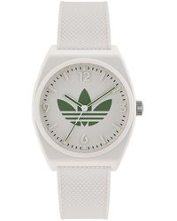 adidas - Gebroken Witte Hars Band Horloge - Lyst