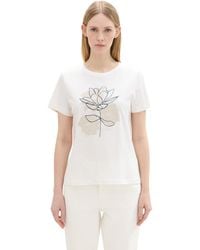 Tom Tailor - T-Shirt aus Bio-Baumwolle mit Print - Lyst