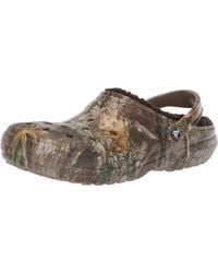 Crocs™ - Unisex Adult And Classic Lined | Fuzzy Slippers Clog - Lyst