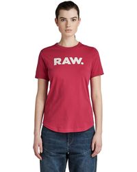 G-Star RAW - T-shirt Raw. Slim R T Wmn,rood - Lyst