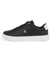 Tommy Hilfiger - Essential Chic Leather Court Trainers - Lyst