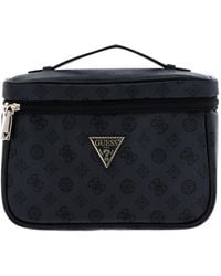 Guess - Wilder Toiletry Train Case Charcoal - Lyst