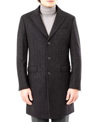 Calvin Klein Slim Fit Overcoat - Multicolour