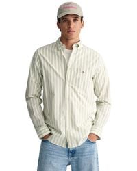 GANT - REG Wide POPLIN Stripe Shirt - Lyst