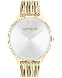 Calvin Klein - Reloj Analógico de Cuarzo para Mujer Colección Timeless Mesh 38MM con Correa de Malla de Acero Inoxidable de Color - Lyst