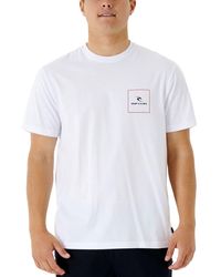 Rip Curl - Cotton Ss T-shirt ~ Corp Icon White - Lyst