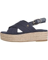 Tommy Hilfiger - Wedge Espadrilles Denim Platform Sandal mit Plateau - Lyst
