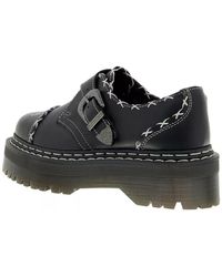 Dr. Martens - Monk Quad Ga Wanama Leather Black Shoes 6 Uk - Lyst