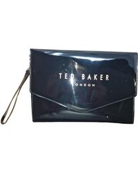 Ted Baker - Abbiay Branded Envelope Clutch Pouch In Black - Lyst