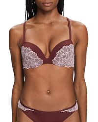 Esprit - Big Flower Lace Rcs Clas.push Push Up Bra - Lyst