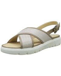 Geox D Amalitha B, Sandalias con Punta Abierta para Mujer - Neutro