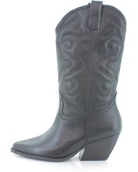 Steve Madden - West Western Boot Black Leather 7 M - Lyst