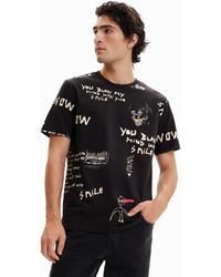 Desigual - Short-sleeve Text T-shirt - Lyst