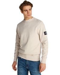 Calvin Klein - Calvin Klein Sweatshirt Badge Crew Neck aus Baumwolle - Lyst