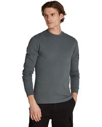 Calvin Klein - Jeans Langarmshirt Badge Waffle Basic - Lyst