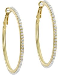 Ted Baker - Perla Large Pearl Hoop Earrings For - Lyst