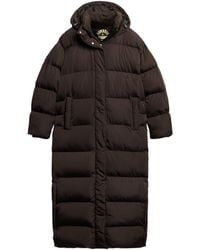 Superdry - Maxi Hooded Puffer Coat A4-padded - Lyst