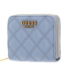 Guess - Giully Slg Small Zip Around Wallet Wisteria - Lyst