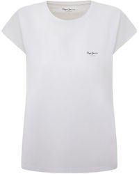 Pepe Jeans - Lory, T-shirt Donna, Bianco - Lyst