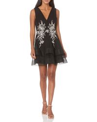 floral vine applique dress bcbg
