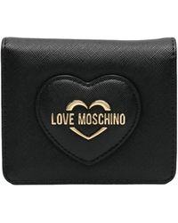 Love Moschino - Small Saffiano Wallet - Black, Multi-coloured, Taglia Unica - Lyst