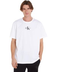 Calvin Klein - T-Shirts Kurzarm Monologo Regular Rundhalsausschnitt - Lyst
