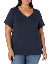 Amazon Essentials - Plus Size 2-Pack Short Sleeve V-Neck T-Shirt - Lyst