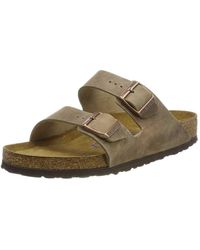 Birkenstock - Arizona Tabacco Brown Soft Footbed Greased Leather - Lyst