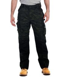 Caterpillar - Trademark Work Pants Built From Tough Canvas Fabric With Cargo Space - Lyst