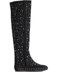 Zadig & Voltaire - Bottes hautes en daim pour femme SWCT00791 - Lyst