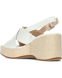 Clarks - On Wish Leather Sandals In Off White Standard Fit Size 7 - Lyst