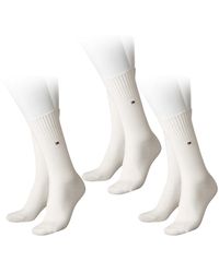 Tommy Hilfiger Socken Sock Cashmere 3er Pack - Weiß