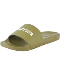 Tommy Hilfiger - , , Hilfiger Raised Pool Slide, Slide, Green, 6.5 - Lyst