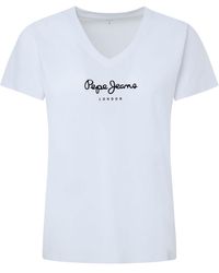 Pepe Jeans - Col en V Wendys T-Shirt - Lyst