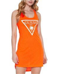 Guess - Logo Tank Top Dress - Lyst