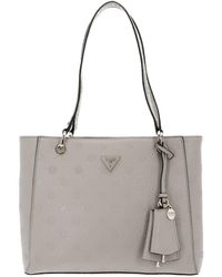 Guess - Jena Noel Tote Taupe Logo - Lyst