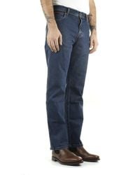 Wrangler - S Texas New Stretch Regular Fit Authentic Jeans Dark Stonewash Blue W42- L34 - Lyst
