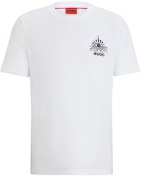 HUGO - Regular-Fit T-Shirt mit saisonalem Artwork - Lyst